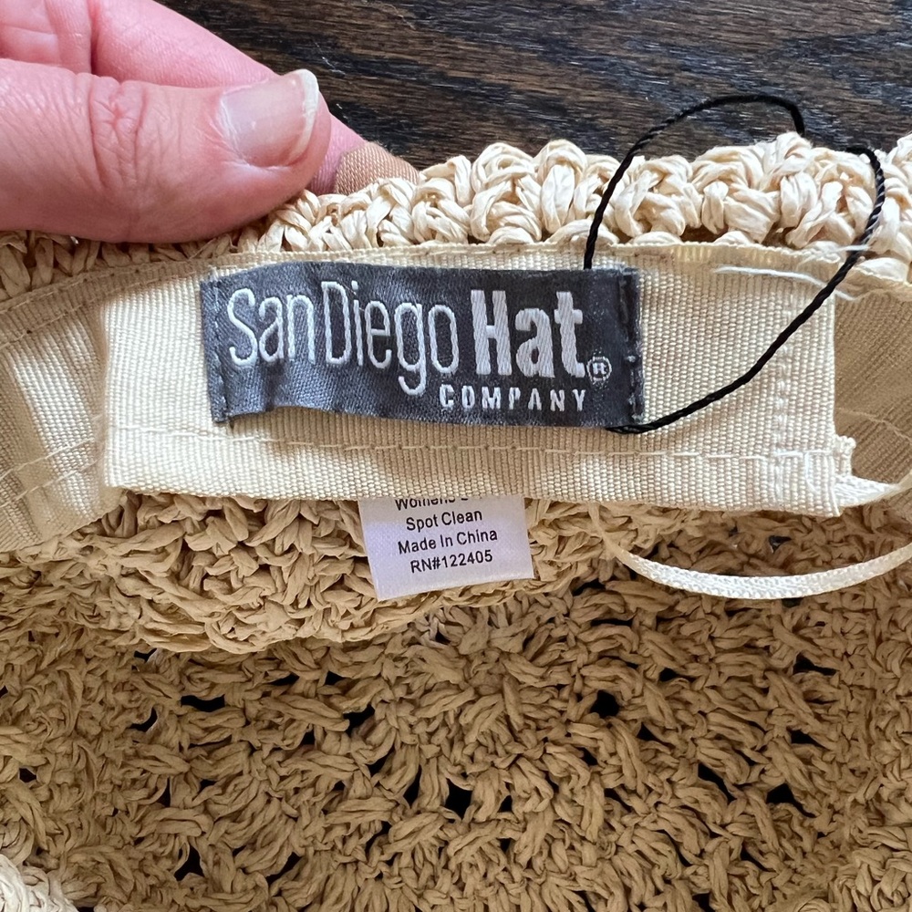 San Diego Hat Company Natural Crochet Sun Hat - Picture 4 of 5
